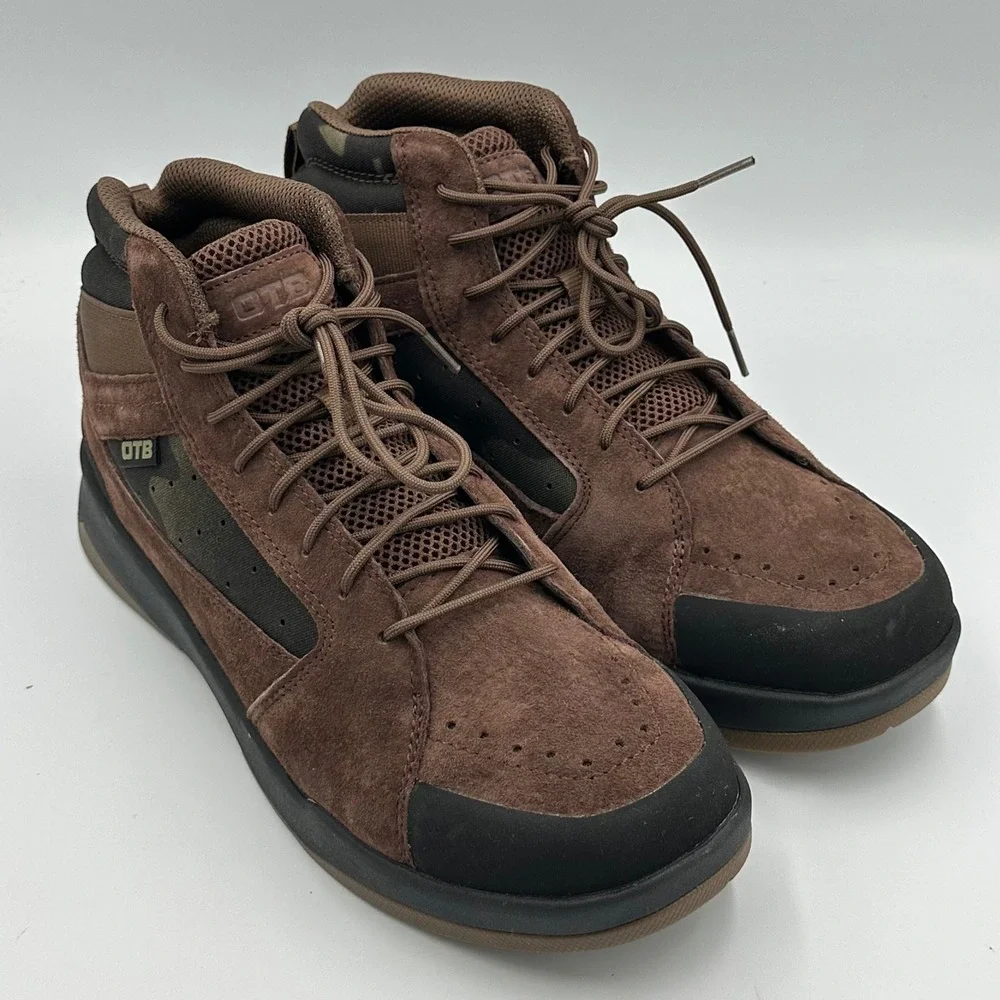 OTB T-Kool Mid Suede‎ Boots Brown Camo Men's 11.5 NIB Work Outdoor Hiking Trail